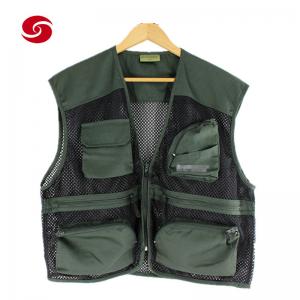Wholesale                                  Multi-Pocket Polyester Breathable Mesh Summer Leisure Fishing Vest for Men              from china suppliers