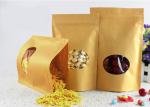 Customized Flexible Pouch Packaging 5g Kraft Paper Bags Clear Front Printed