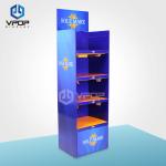 5 Tiers Cardboard Display Shelves , Supermarket Blue Retail Display Shelves