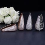 Fashion jewellery Gold Plated AAA CZ Earrings for Women Ladies jewelry earrings