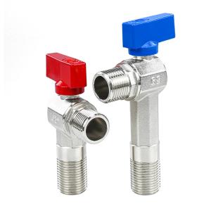 Wholesale Copper 2 Way Angle Valve Forged Chrome Plated Ball Valve 1/2 Inch from china suppliers