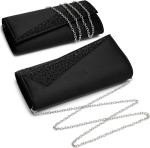DASEIN WOMEN'S SATIN RHINESTONE CLUTCH EVENING BAGS SPARKLE GLITTER SHINY PURSE