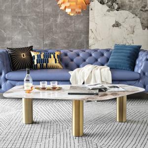 Wholesale 145cm Microcrystalline Rock Slab Coffee Table High Density from china suppliers