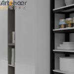 Smart Luxury Style Kitchen Cabinet Furniture White Island Set With Modern Design
