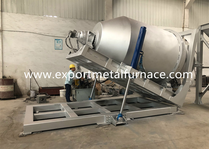 2000Kg Lead Melting Furnace Tilting Aluminium Melting Crucible