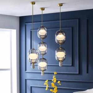 Wholesale Nordic Glass Pendant Lamp Simple Dining Room Bedroom Decoration Inder Pendant Lamp(WH-GP-145) from china suppliers