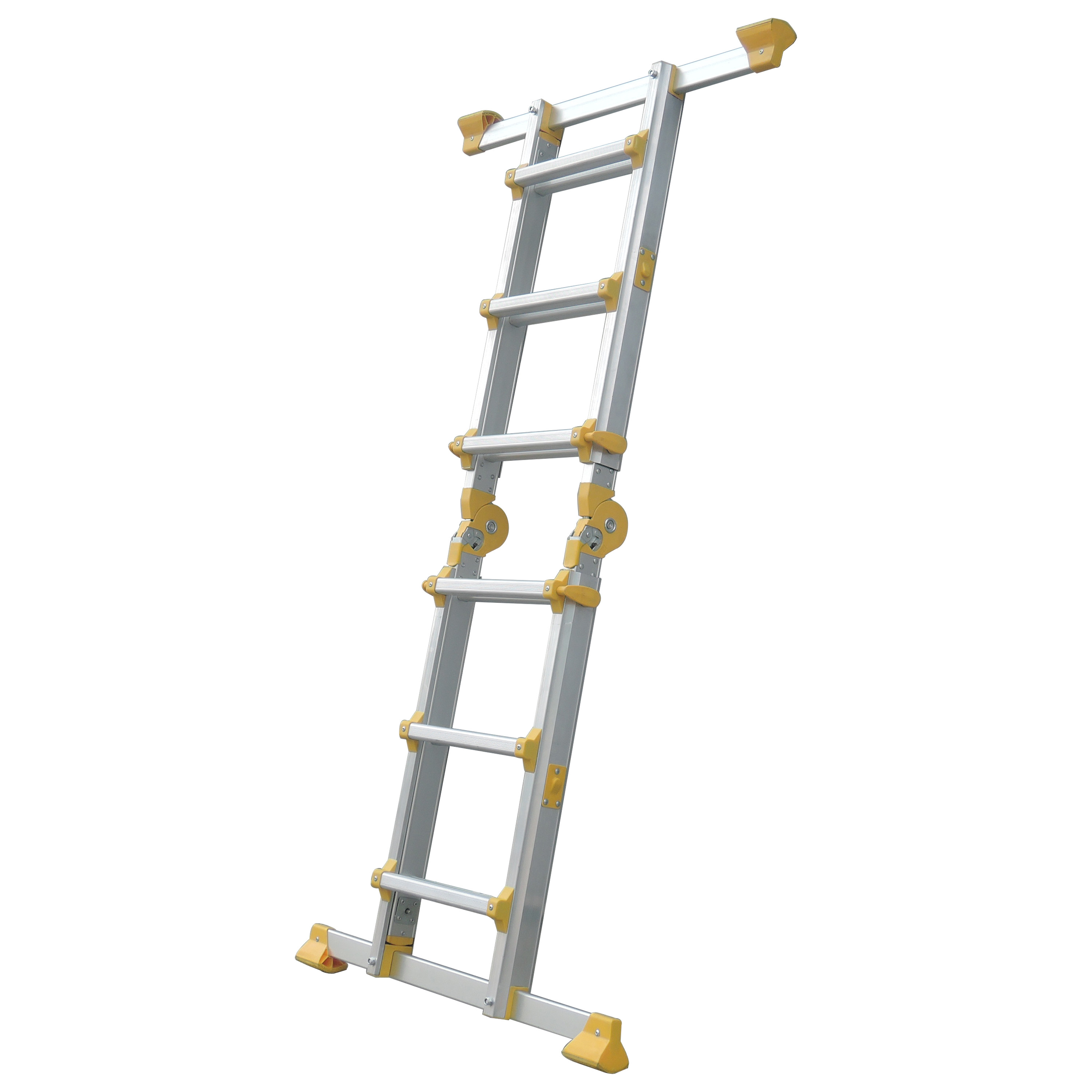 Portable Aluminium Step Ladder PP Feet 4x3 Collapsible Extension Ladder