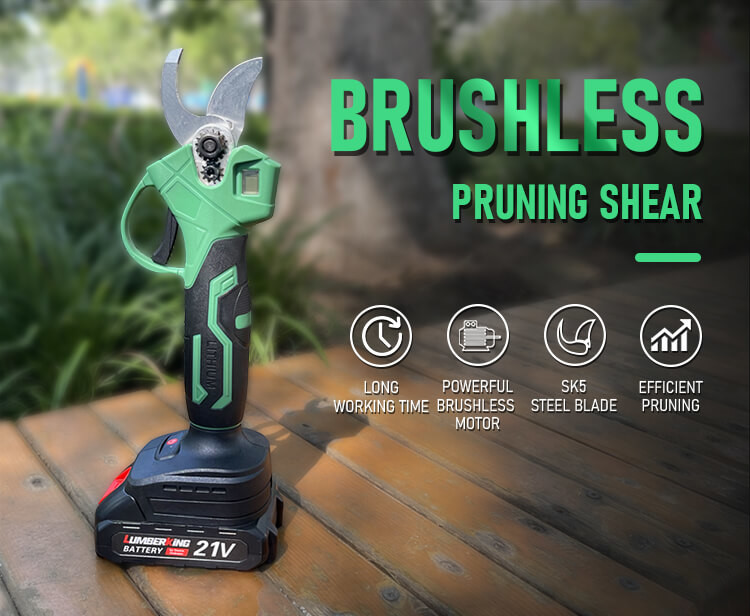 21V Cordless Lithium Pruning Shears Battery Powered Electric Pruning Shears Professional Home