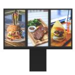 49inch Digital Drive Thru Menu Boards For Restaurants 3000nits Spliced 3 Screens