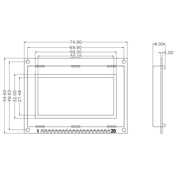 STN HTN FSTN VOP Graphic 8 Bit COB COG Dot Matrix Lcd Module