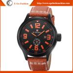 Oversize Big Wristwatch Low MOQ China Watch Supplier Genuine Cow Leather Watch