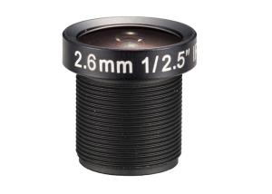 Wholesale 1/2.5&quot; 2.6mm F2.0 8Megapixel M12x0.5 Mount 160degree Wide Angle Lens, 2.6mm cctv lens from china suppliers
