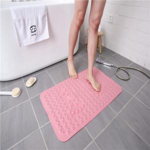 Wholesale Rectangle Sweet Pink No Fade PVC Bath Mat Lightweight from china suppliers