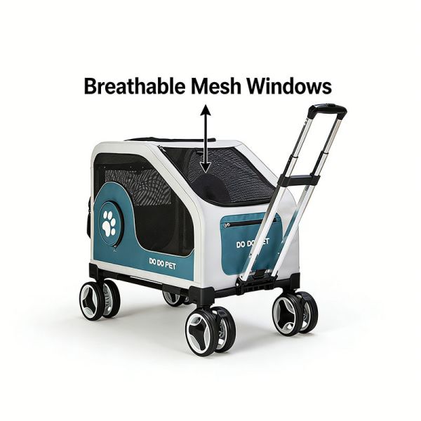 Terrain Pet Stroller Foldable Detachable Washable Comfortable Multi-Pet Travel Stroller B2B Wholesale