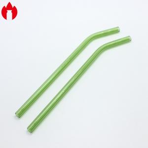 China Transparent Green Borosilicate Glass Tubing Straw on sale