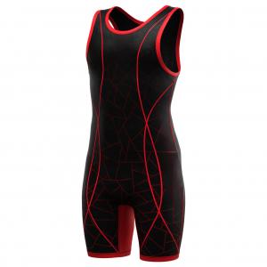 Wholesale Unisex Durable Sublimated Wrestling Singlets , Multipurpose Youth Wrestling Uniforms from china suppliers