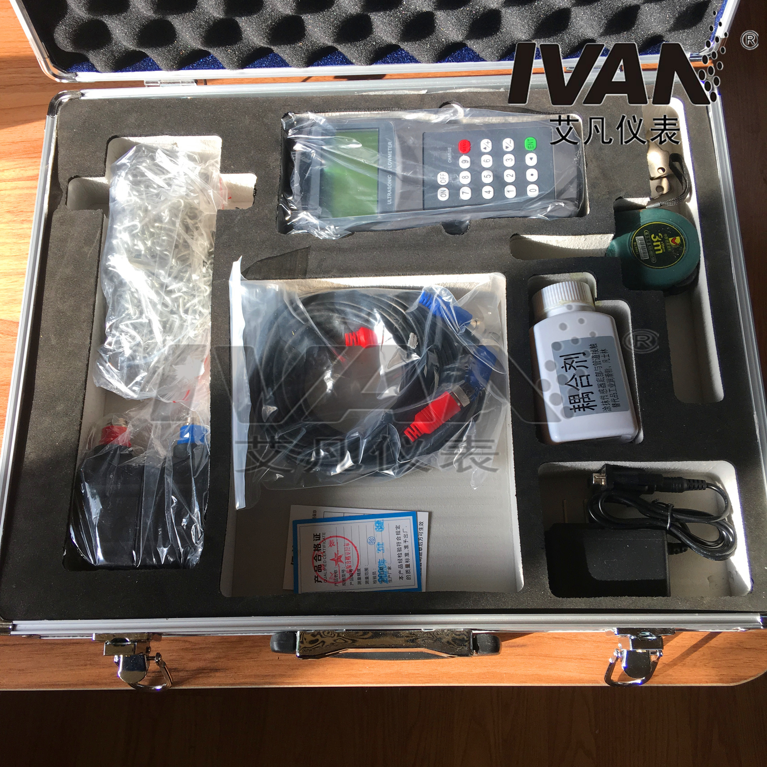 15-6000mm Measuring Pipe Size Portable Ultrasonic Flowmeter with and Optional Output