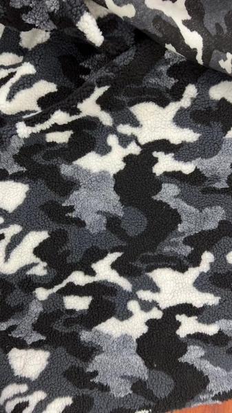 FAUX FUR Camouflage printed Luxury fashion and elegent coatings static-free keep