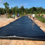 Waterproof Plastic Pond Liner 1.0mm HDPE Geomembranes within Length 50-200m