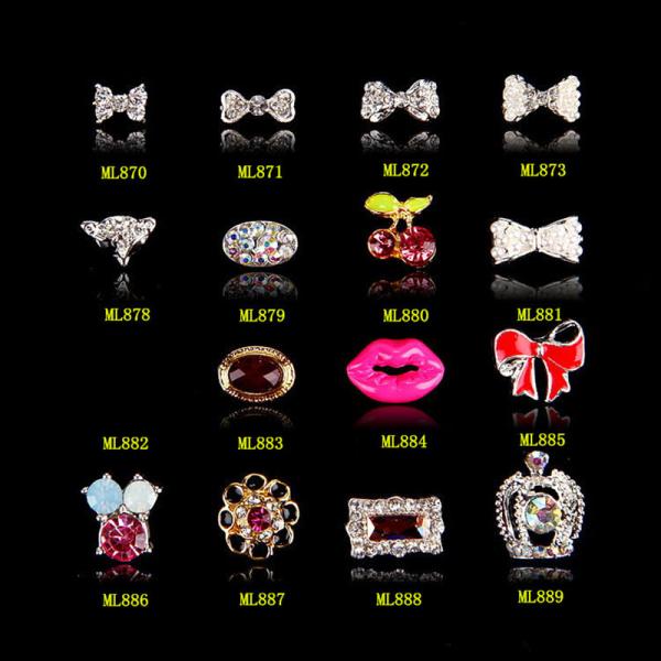 Hot NEW Wholesale Alloy Jewelry 3D Nail Art Jewelry Nail rhinestones Sticker