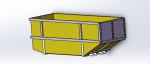 6 Cbm Outdoor Stackable Steel Bins Waste Chain Lift Bins Opten Top Skip Hopper