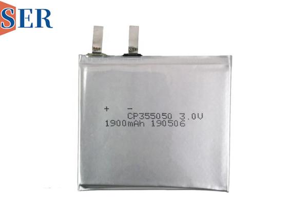 3.0V 1900mAh Ultra Thin Battery CP355050 Soft Packing Lithium Manganese Dioxide