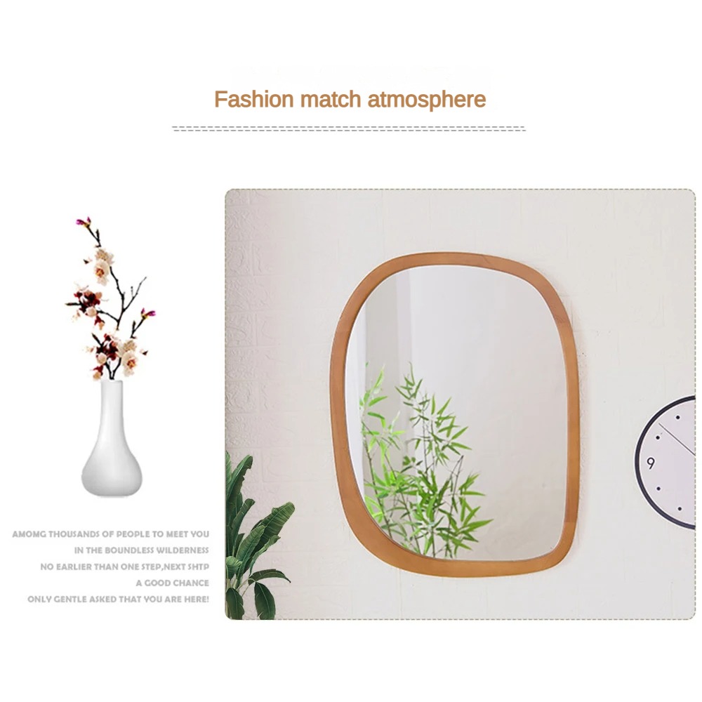 Modern Stylish Full Length Wooden Frame Wall Decor Mirror with Sophisticated Design