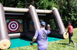 Wholesale PVC Outdoor Axe Throwing Inflatable Sport Games For Kid Adult from china suppliers