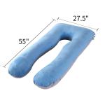 Thickness 6inch Pregnancy Sleeping Pillow Crystal Velvet Fabric