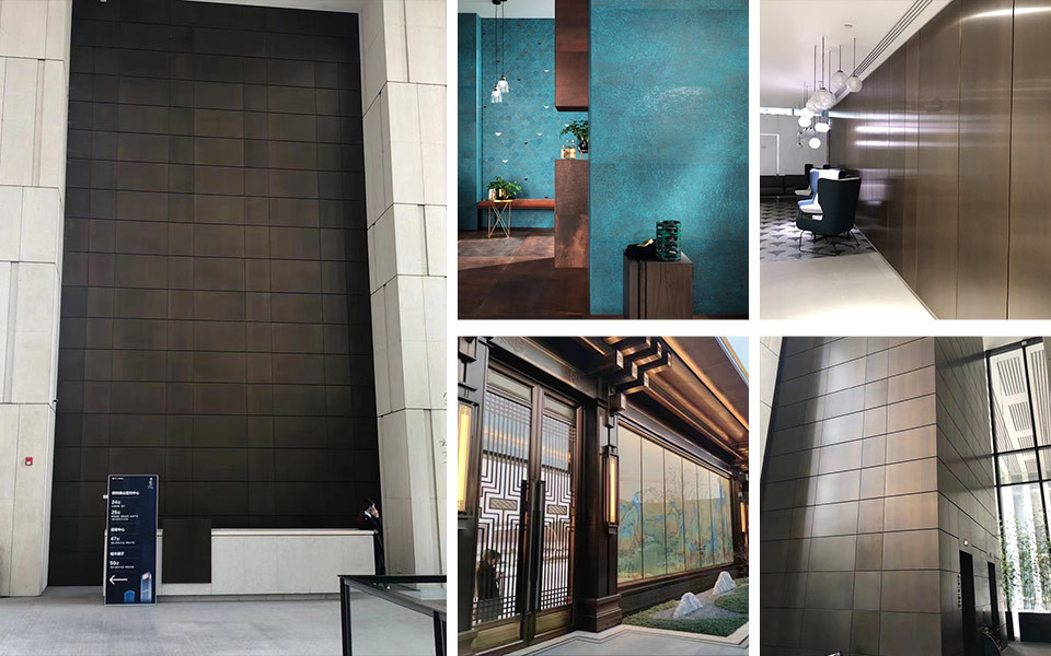 304 316 Brushed Bronze Antique Stainless Steel Sheet Wall Decoration 2mm Thickness