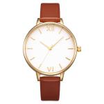 Roman Number Dial Leather Strap Quartz Watch Japan movement Wrist Watch