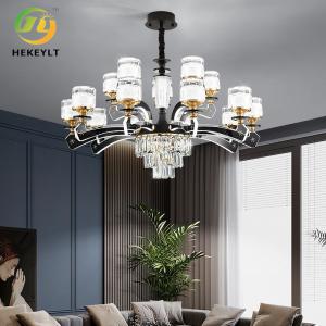 Wholesale Crystal Chandelier Lamp Arm Light Luxury European Style Living Room Main Lamp from china suppliers