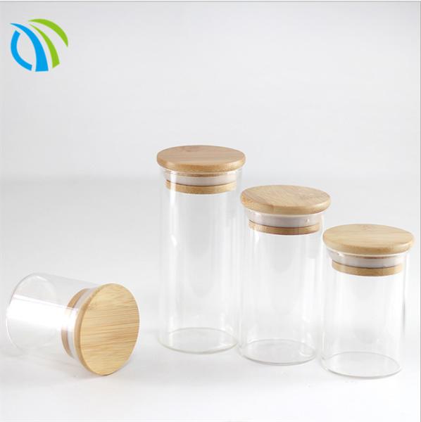 460ml Cylinder 100mm Glass Food Storage Jars 20g Cookie Stackable Glass