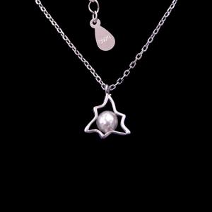 Wholesale Irregular Shape Freshwater Pearl Drop Necklace Platinum Sterling Silver Jewellery from china suppliers
