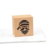 Kraft Paper Food Packaging Christmas Pillow Boxes With Window 20g