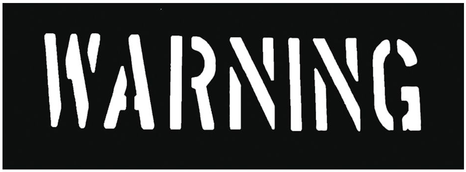 Warning Symbol Custom Plastic Letter Stencils PVC Material Black Color Non Toxic