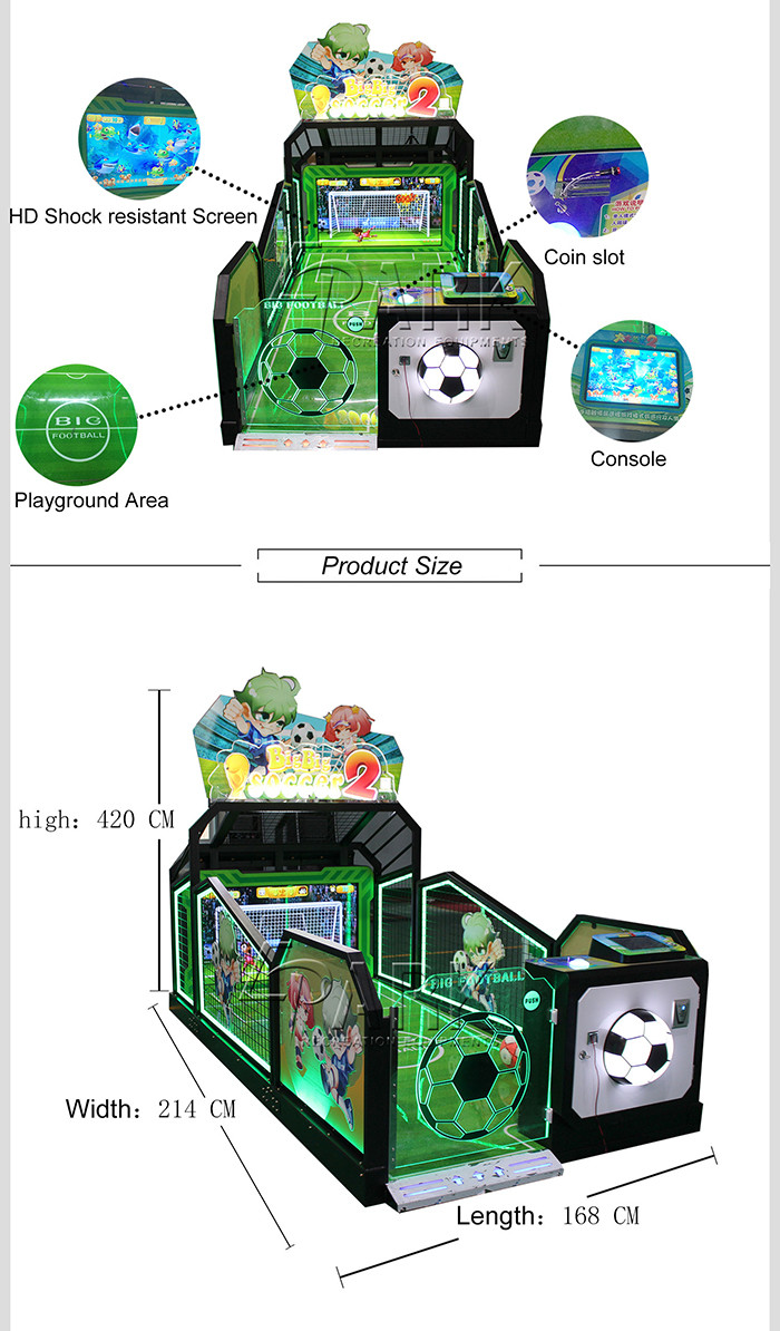 Electronic Big Football Lottery Game Machine / Shooting Arcade Video Game
