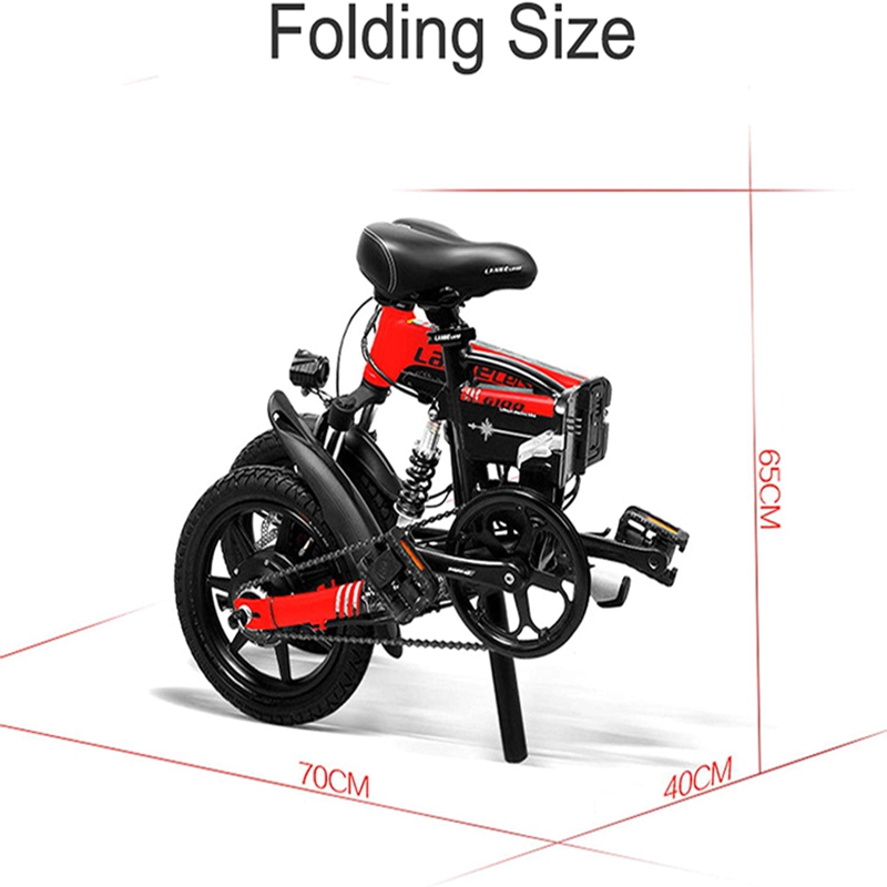 LANKELEISI G100 14 Inch Folding Electric Bike With 70-80Nm Torque