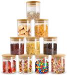 ODM / OEM Customized Sleek Home Round Glass Storage Jar 8oz 26oz Food Storage