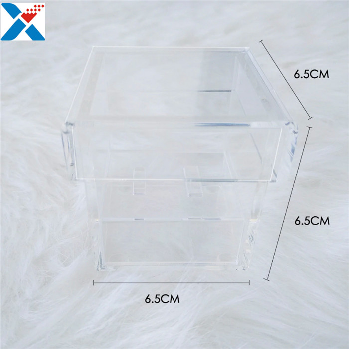 Clear Ring Holder Led Acrylic Display Case Flowers Gift Box Customized Logo