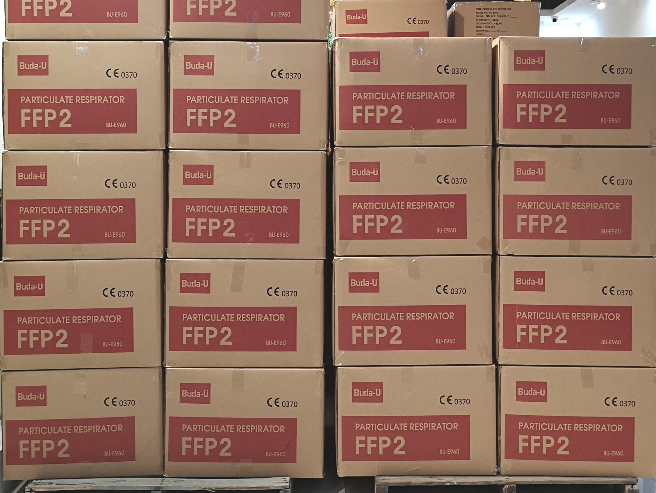 Buda-U Disposable Earloop Face Mask FFP2 NR Particulate Respirator , FFP2 Face Mask With CE0370, China Export White List