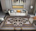 Crystal Velvet Full Paved Living Room Floor Mat Chinese Luxury Style