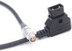 Straight Camera Power Cable , D Tap To 2 Pin Lemo For RED Komodo