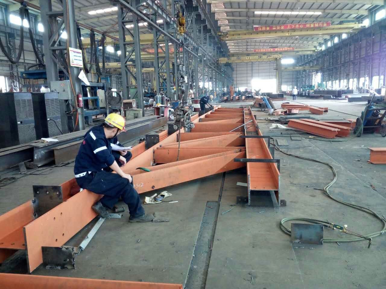 1 Floor Industrial Steel Structures , H Beams Steel With Steel Cladding Buildings