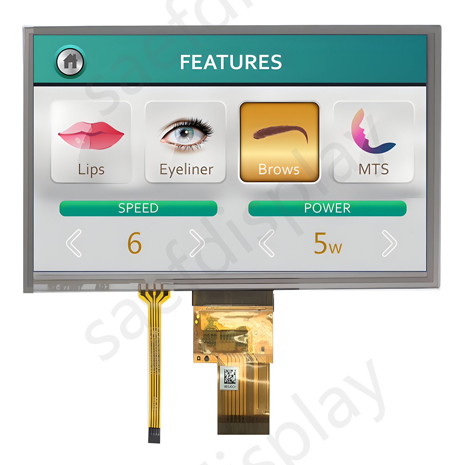 Beauty Device Display Screen 9-Inch TFT LCD 800x480 Dots RGB Interface With RTP