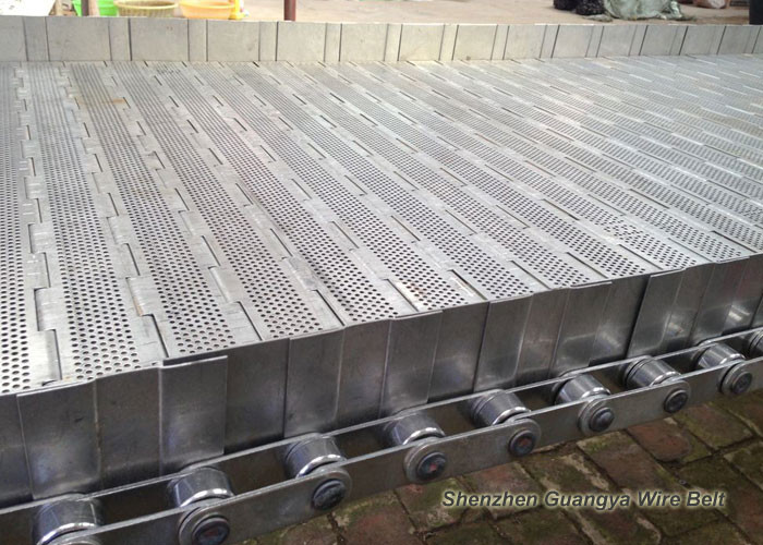 Durable Plate Conveyor Belt Good Ventilation / Dehydration Food Machinery Parts