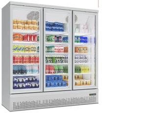 Wholesale 3 Door Upright Freezer Glass 1250L For Ice Cream And Frozen Food from china suppliers