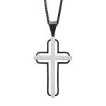 Blue and Rose Gold Metal Prayer Choker for Men Stainless Steel Link Chain