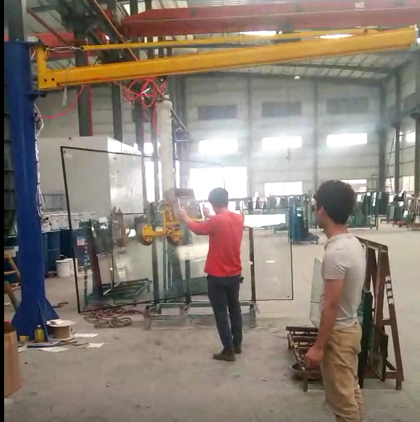 Portable Insulating Glass Production Line moveable Glass Vacuum Crane Lift