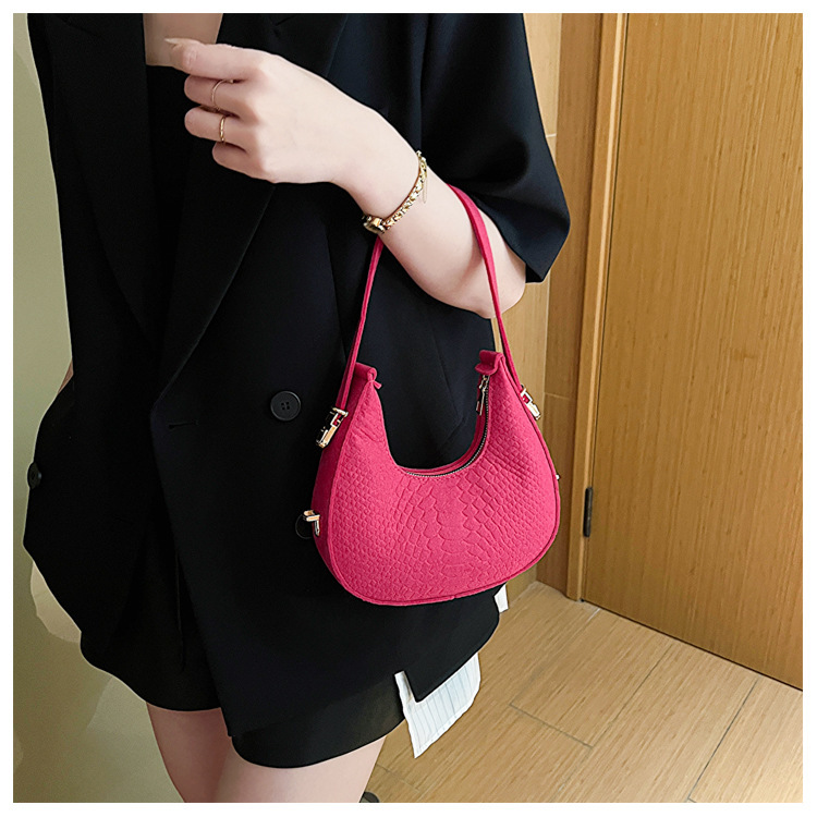 Main Material Felt 2023 Alligator-Pattern PU Leather Crossbody Hobo Bag for Women